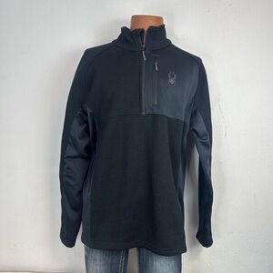 Spyder Black Half Zip Up Men’s Pullover